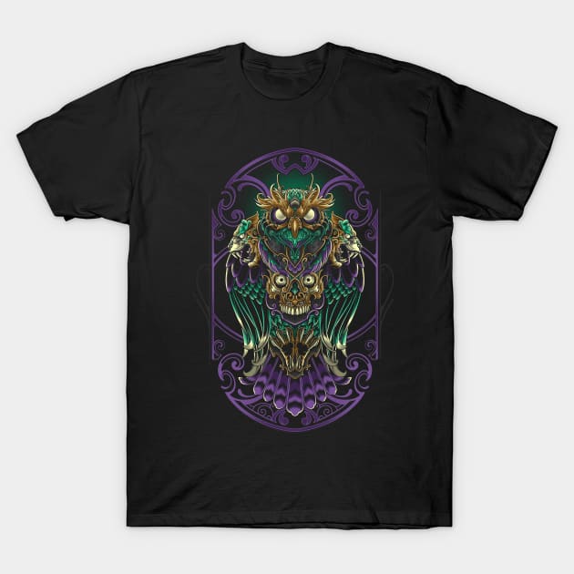 Grand Horned Owl T-Shirt by angoes25